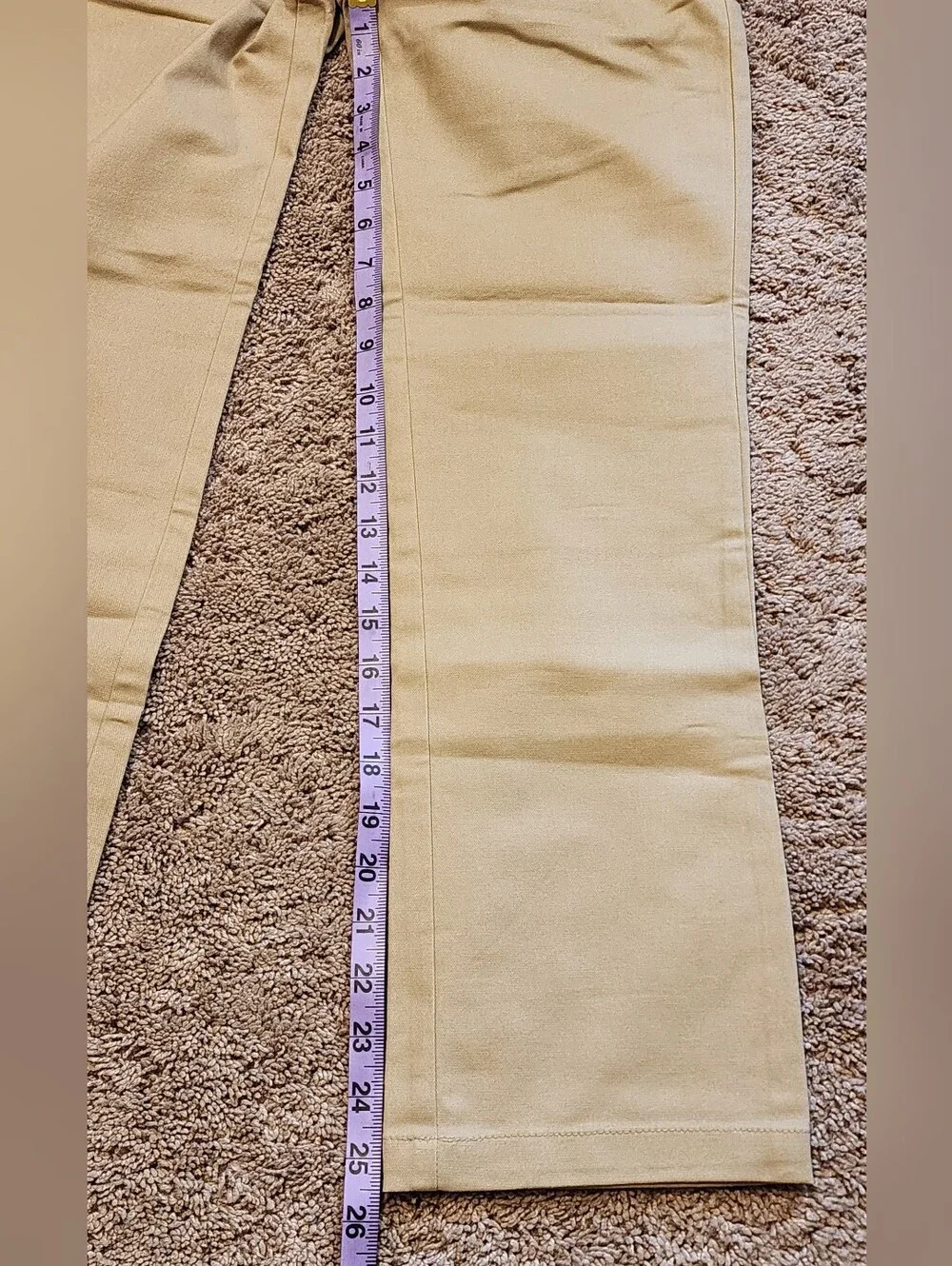 New Old Navy Boys Size 12 Khaki Uniform Pants, Built In Flex Reinforced Knees